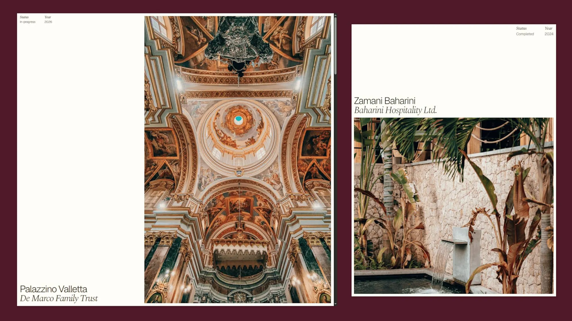 Southward architecture studio template homepage with a full-bleed project image and editorial type